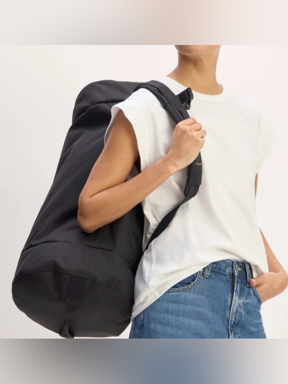 Everlane Black Men's Backpack Dufflebag — Minimal Everyday Pack